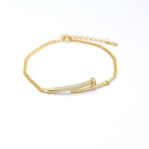 S925 Silver Bracelet Women Niche Design Diamond Hand Chain Unique Studded Jewelry Student Gift