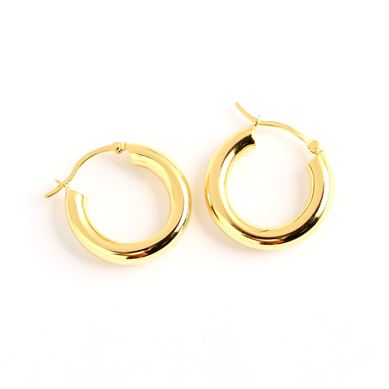Exaggerated S925 Silver INS Metal Round Hoop Earrings Unique Minimalist Silver Ear Cuffs Earrings Jewelry