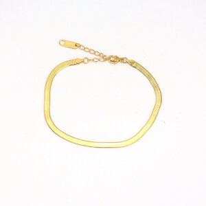 European Fashion S925 Silver INS Trendy Layered Flat Snake Chain Bracelet Cold Minimalist High-End Bracelet