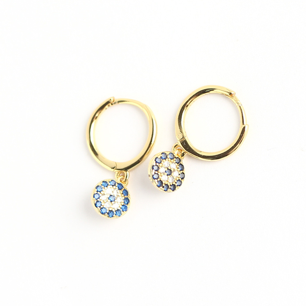 European Silver Ear Cuffs S925 Diamond-Set Evil Eye Trendy Jewelry Earrings for Women