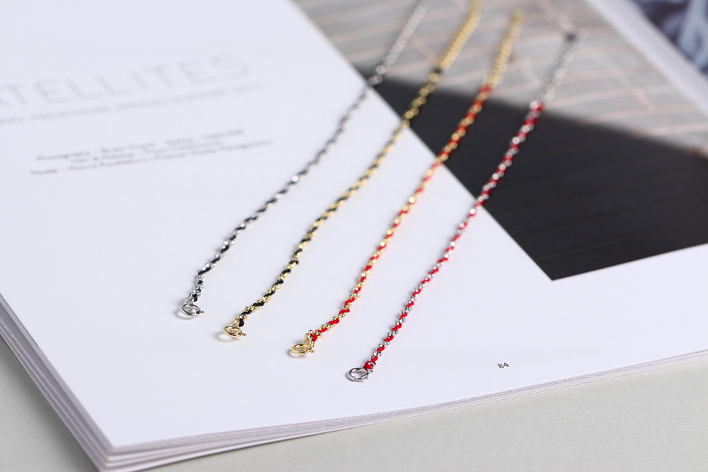 Red String Bracelet Korean Style 925 Silver Minimalist Handmade Braided Forest Style Friendship Bracelet String Jewelry - Image 4