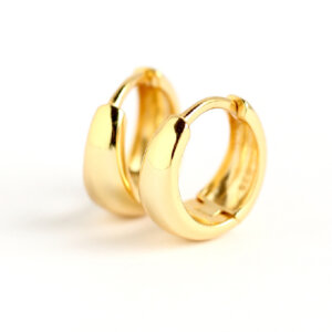 Polished S925 Silver Stud Earrings Instagram Simple Metallic Style Ear Cuffs Unique Fashionable High-End Earrings