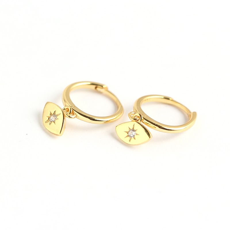 European Light Luxury Eye Earrings Best-Selling S925 Silver Mini Sun Hoop Ear Cuffs Stud Earrings Jewelry
