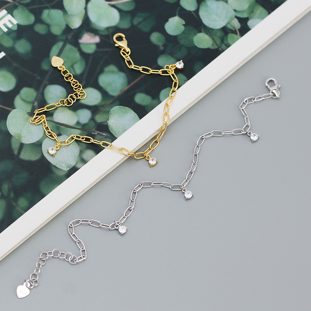 S925 Silver Bracelet Women Fresh Forest Style Diamond Hand Chain Summer Sweet Versatile Jewelry for Women - Image 6
