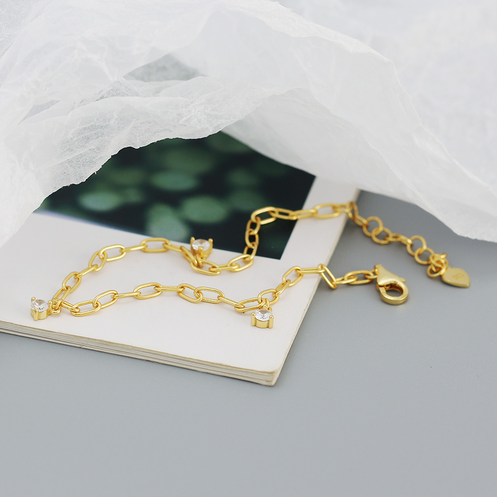 S925 Silver Bracelet Women Fresh Forest Style Diamond Hand Chain Summer Sweet Versatile Jewelry for Women - Image 7