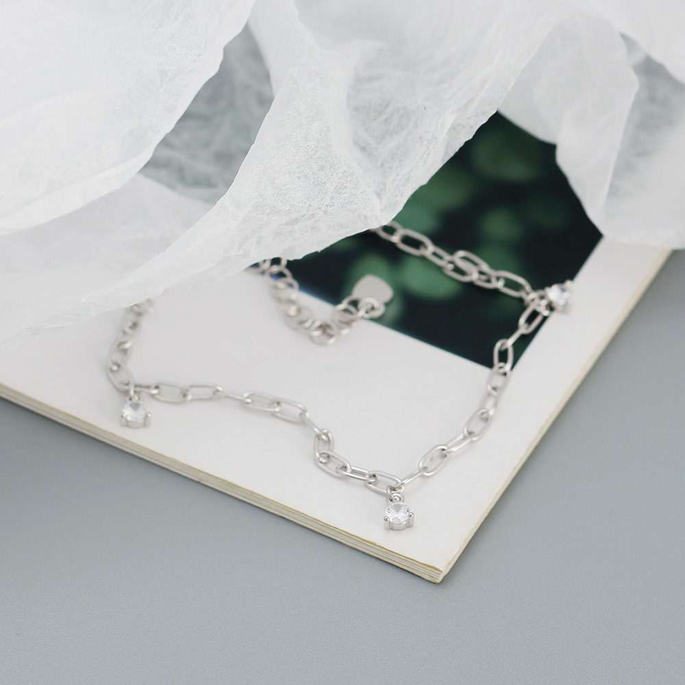S925 Silver Bracelet Women Fresh Forest Style Diamond Hand Chain Summer Sweet Versatile Jewelry for Women - Image 8