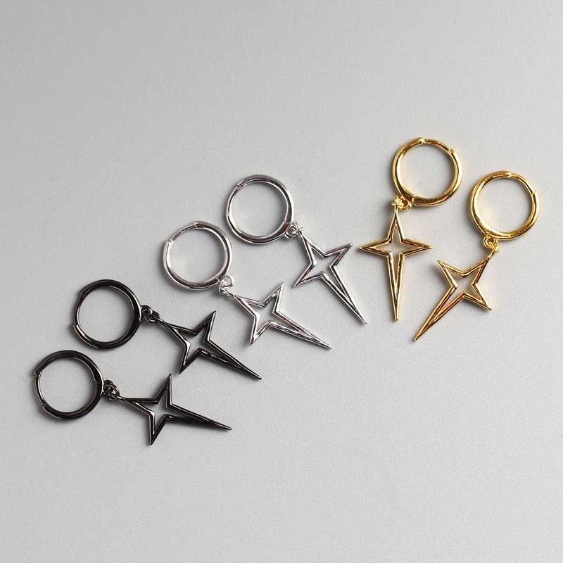 Unique S925 Silver Oval-Shaped Ear Cuffs Design Cold Metallic Style Minimalist Earrings Two-Way Wear - Image 2