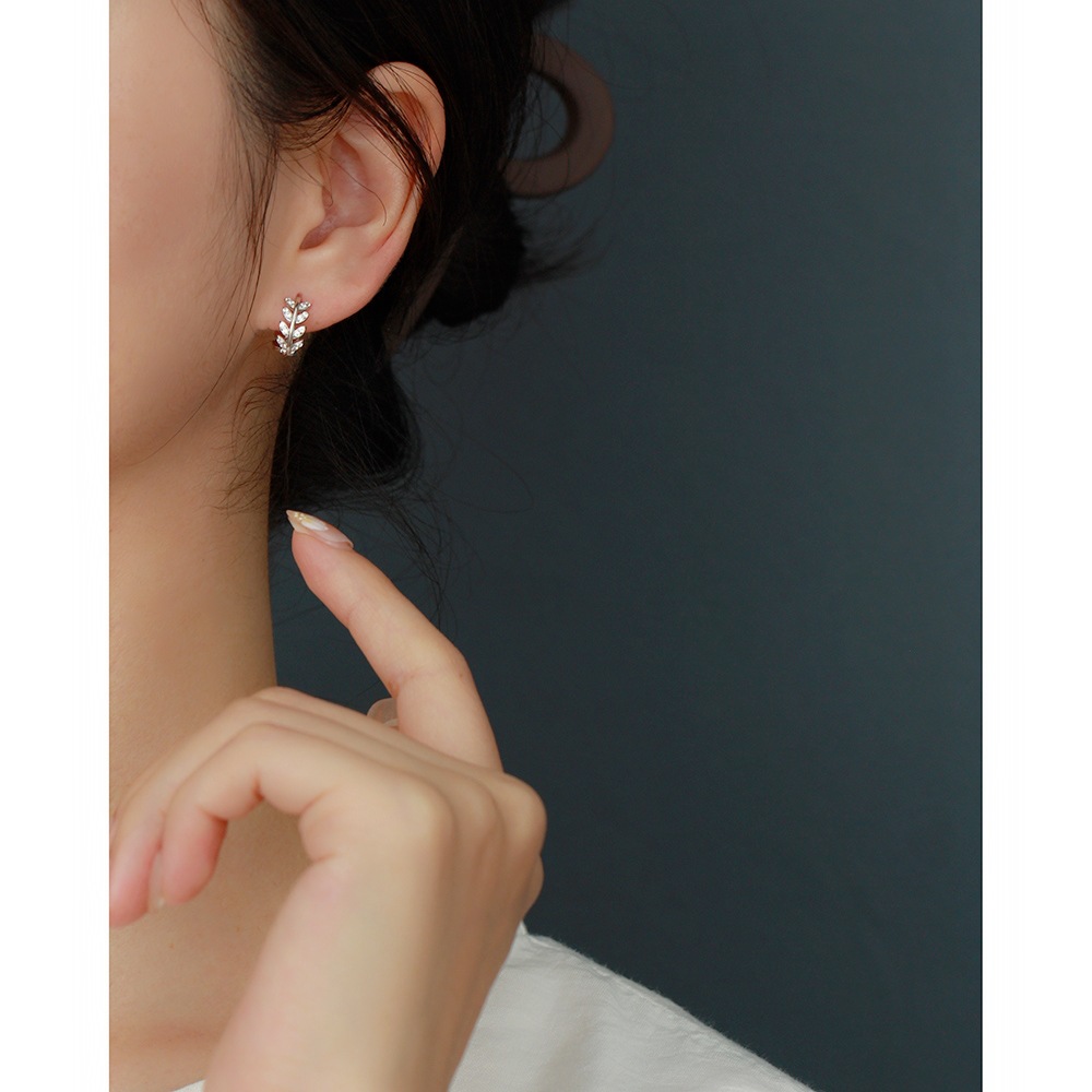 European Best-Selling S925 Silver INS Geometric Marquise Crown Versatile Stud Earrings Jewelry for Women - Image 12