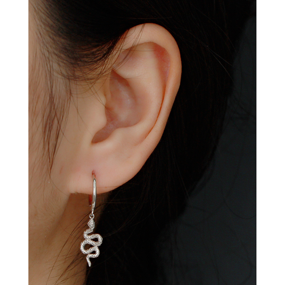 European Light Luxury S925 Silver INS Irregular Gold Tassel Wrinkle Snake-Shaped Ear Cuffs Earrings for Women - Image 15