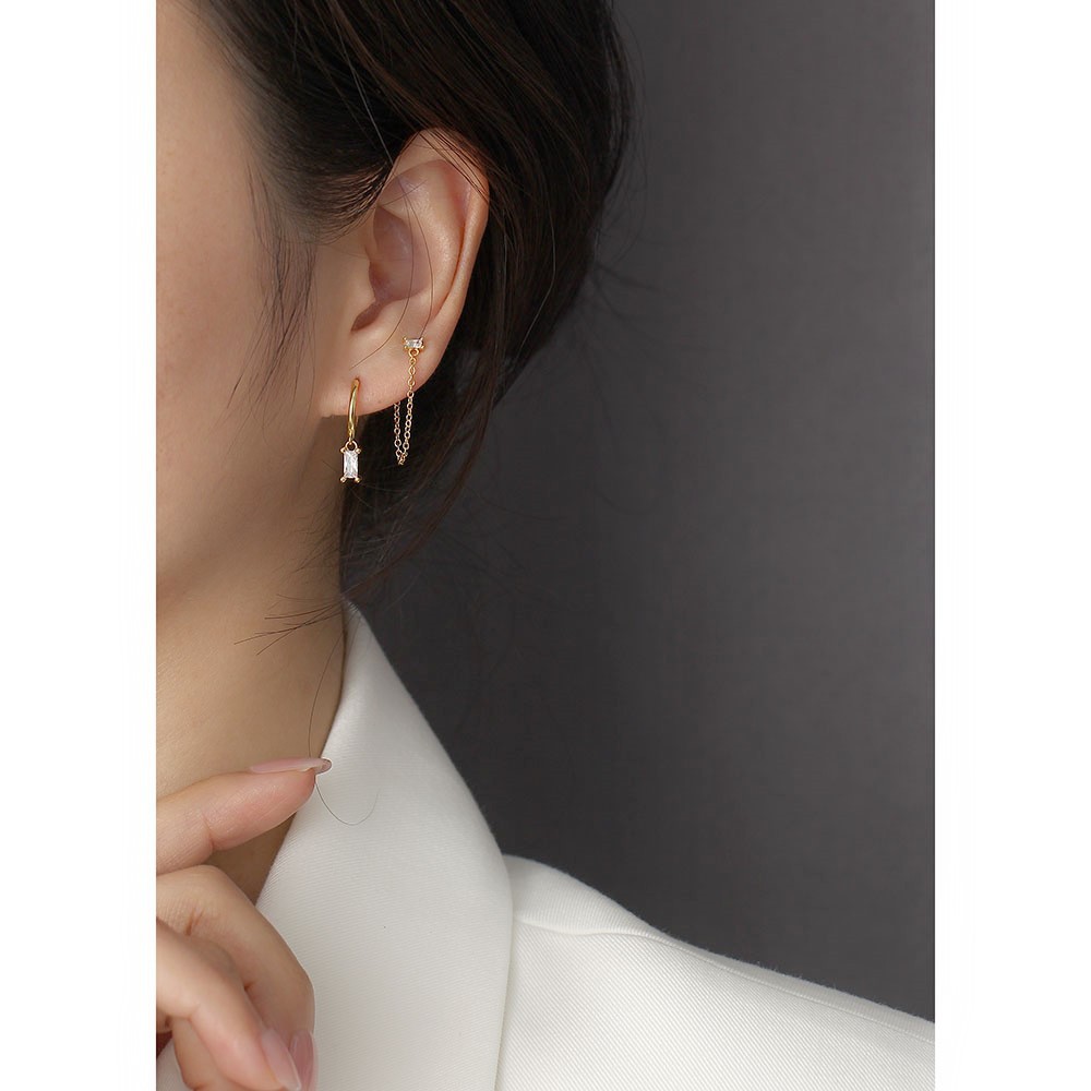 European Trendy Punk Ear Cuffs S925 Silver Round Bead Rivet Earrings Street Style Ear Cuffs - Image 20
