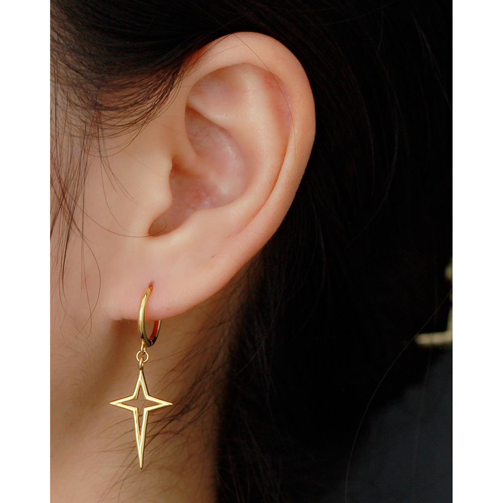 Unique S925 Silver Oval-Shaped Ear Cuffs Design Cold Metallic Style Minimalist Earrings Two-Way Wear - Image 14