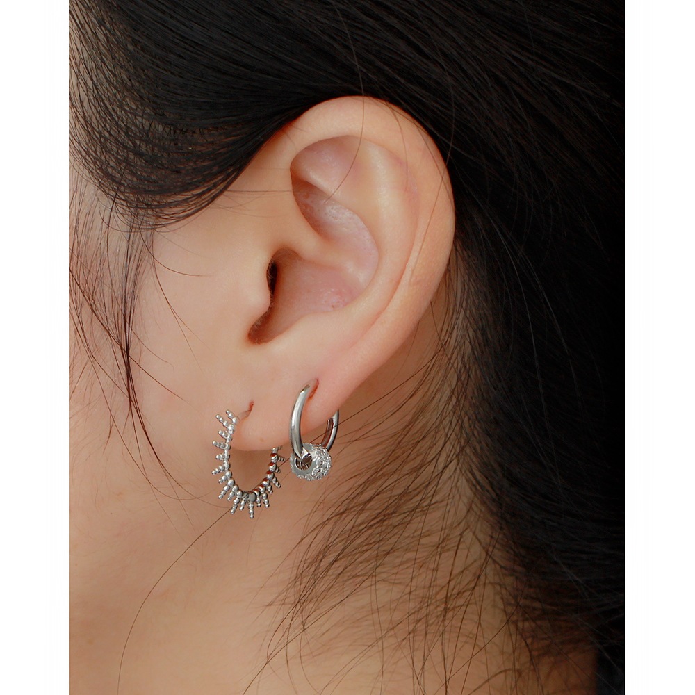 Japanese Style Detachable Round Hoop Silver Earrings S925 Silver Amulet Zircon-Set Ear Cuffs Earrings for Women - Image 20