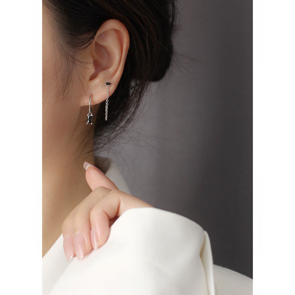 European Trendy Punk Ear Cuffs S925 Silver Round Bead Rivet Earrings Street Style Ear Cuffs - Image 19