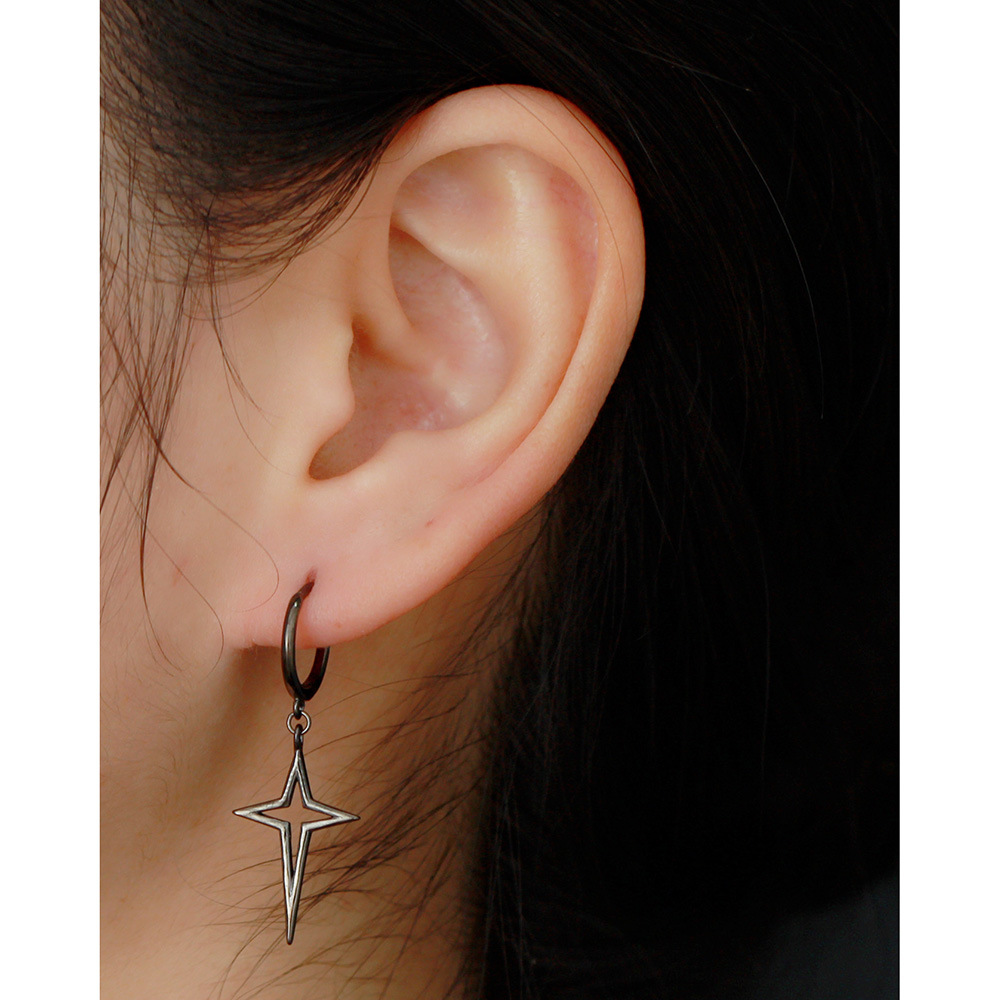 Unique S925 Silver Oval-Shaped Ear Cuffs Design Cold Metallic Style Minimalist Earrings Two-Way Wear - Image 13