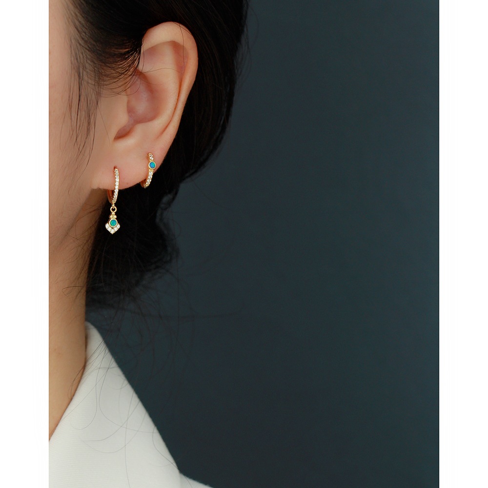 European French Style S925 Silver Blue Opal Stud Earrings Opal Silver Ear Cuffs Ear Jewelry for Women - Image 11