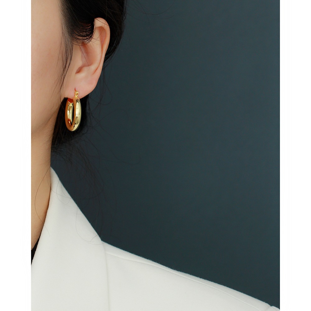 Exaggerated S925 Silver INS Metal Round Hoop Earrings Unique Minimalist Silver Ear Cuffs Earrings Jewelry - Image 11