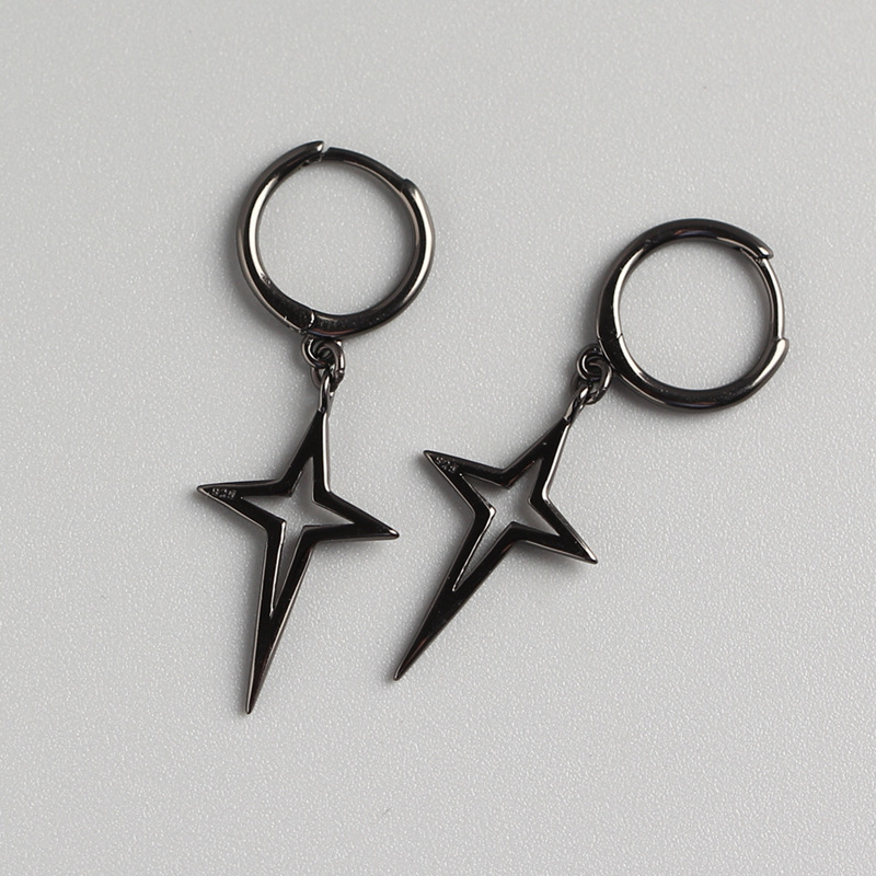 Unique S925 Silver Oval-Shaped Ear Cuffs Design Cold Metallic Style Minimalist Earrings Two-Way Wear - Image 3