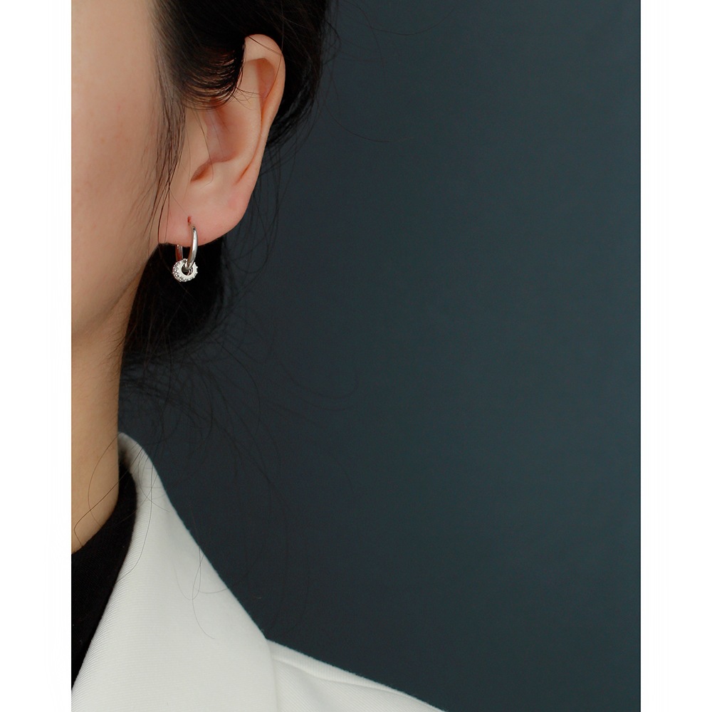 Japanese Style Detachable Round Hoop Silver Earrings S925 Silver Amulet Zircon-Set Ear Cuffs Earrings for Women - Image 17