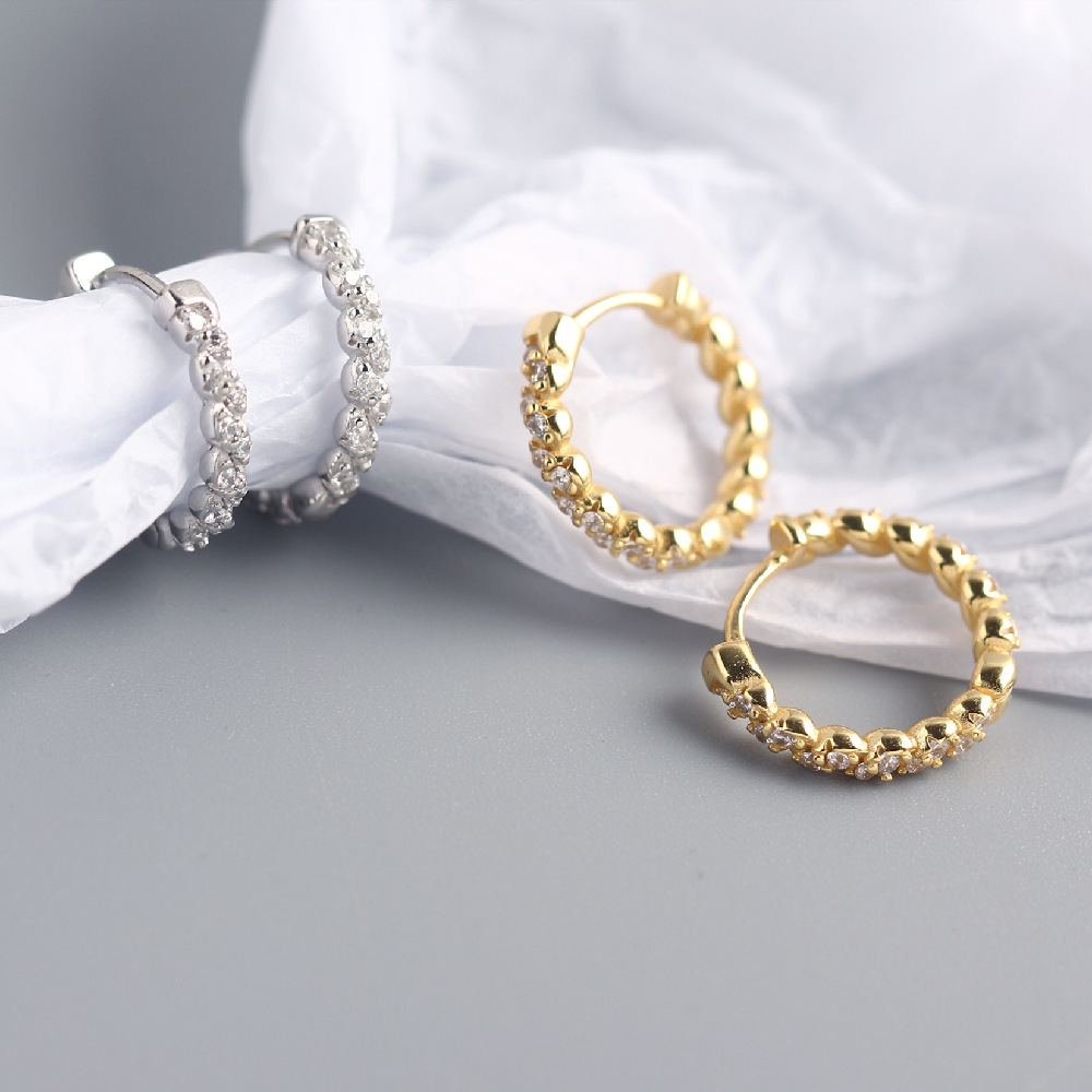 Hot-Selling S925 Silver INS Geometric Twist Diamond-Set Ear Cuffs Trendy Silver Jewelry - Image 7