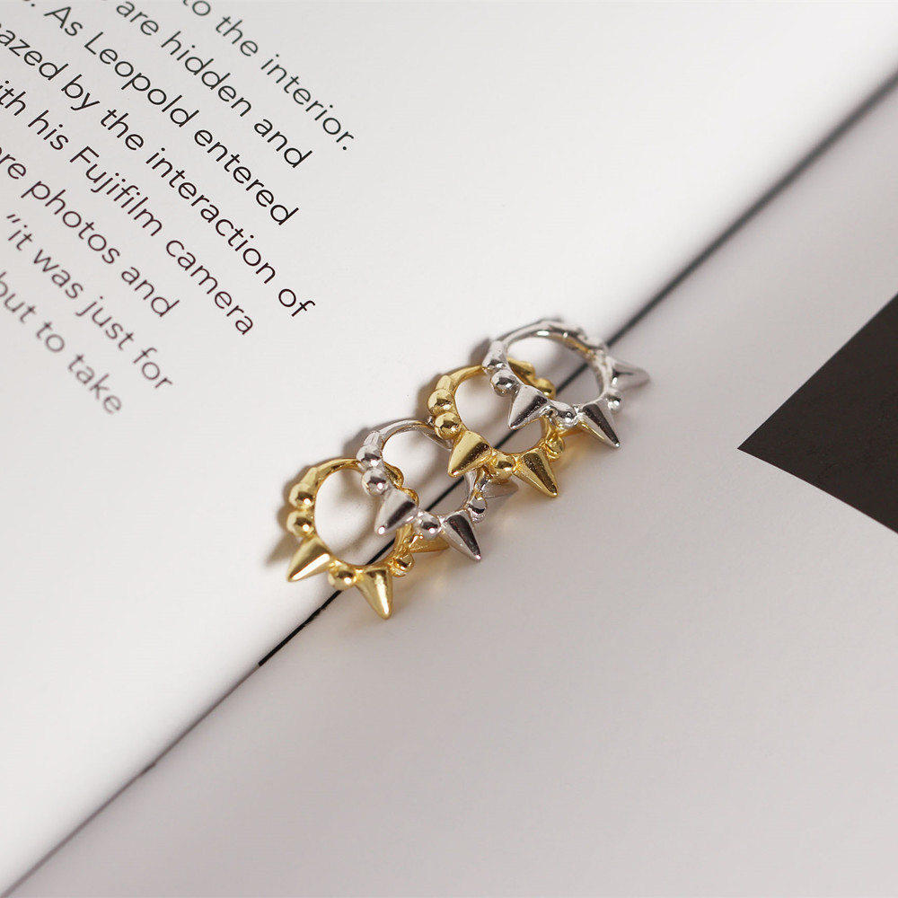 Simple Retro Round Silver Stud Earrings S925 Silver Korean Style Twisted Blackened Thai Silver Jewelry for Women - Image 9