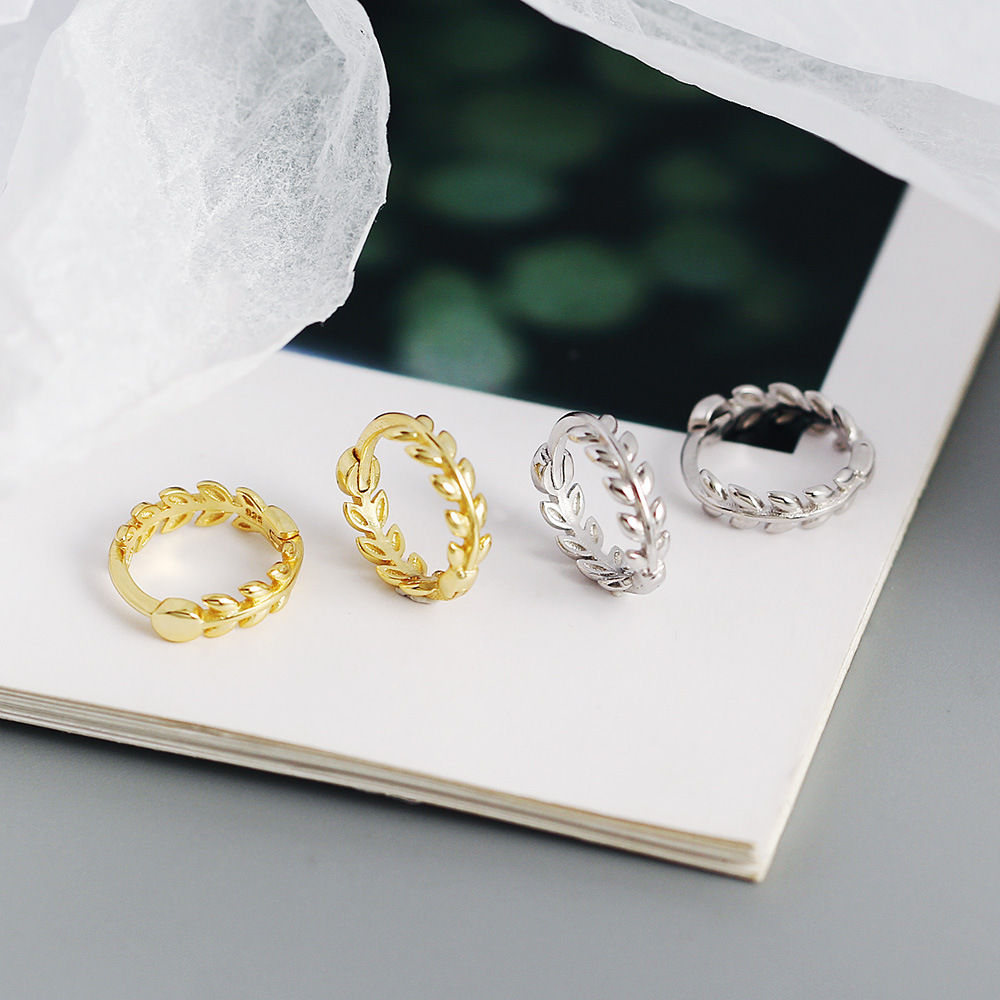 S925 Silver Leaf Ear Cuffs Minimalist Smooth Leaf Ear Cuffs Cool Style Silver Jewelry - Image 7