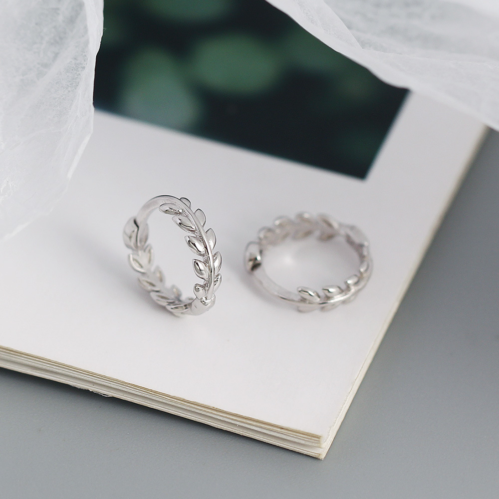 S925 Silver Leaf Ear Cuffs Minimalist Smooth Leaf Ear Cuffs Cool Style Silver Jewelry - Image 8