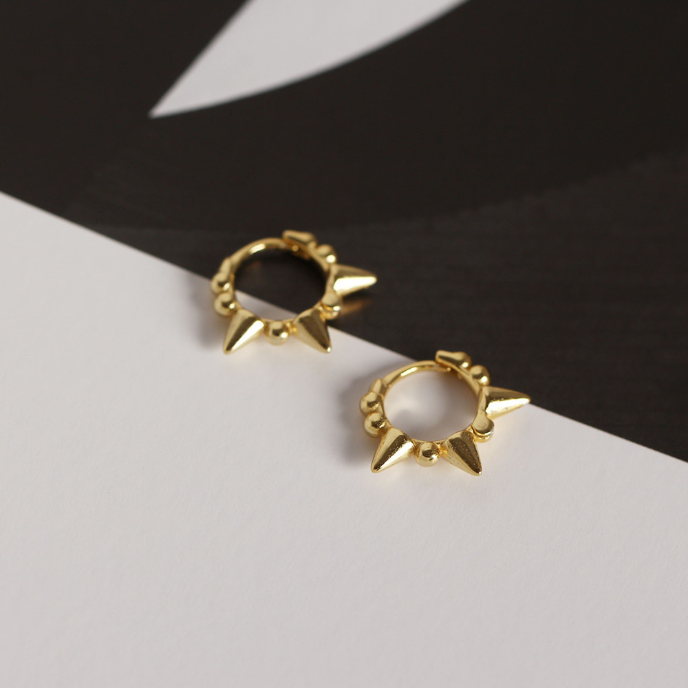Simple Retro Round Silver Stud Earrings S925 Silver Korean Style Twisted Blackened Thai Silver Jewelry for Women - Image 12