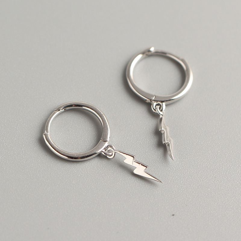 European Light Luxury S925 Silver INS Style Minimalist Diamond-Set Rhombus Hoop Earrings Silver Jewelry - Image 9