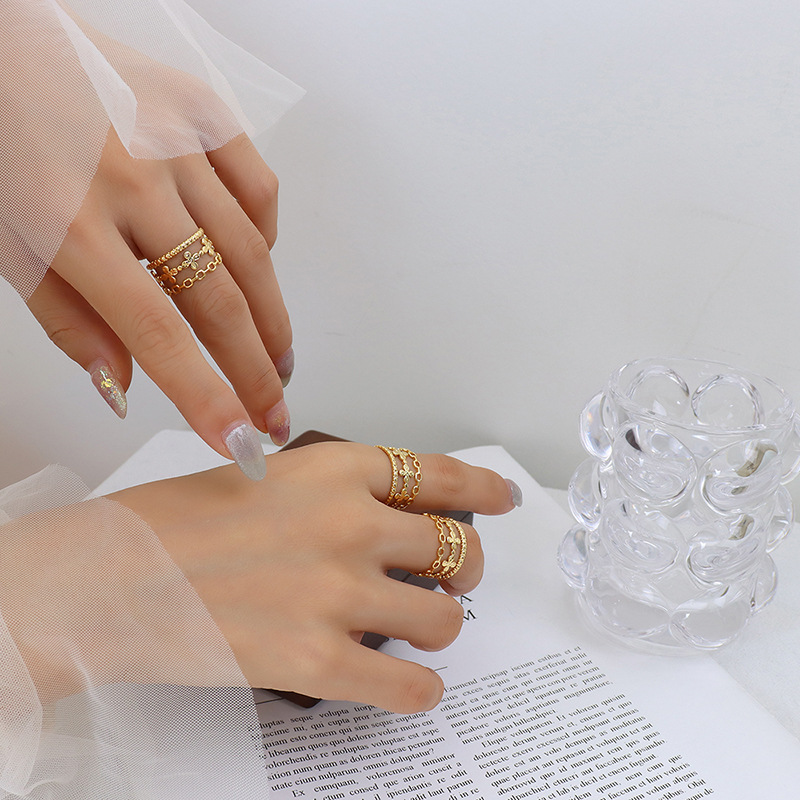 Hot Selling Open Titanium Steel Gold Plated Geometric Style Mixed Fashion Trendy Rings for Hiphop Lovers - Image 6