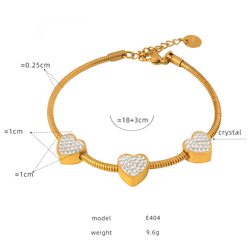 Trendy Zircon Inlaid Beaded Bracelet 18K PVD Gold Plated Titanium Steel Luxe Fashion Jewelry - Image 12