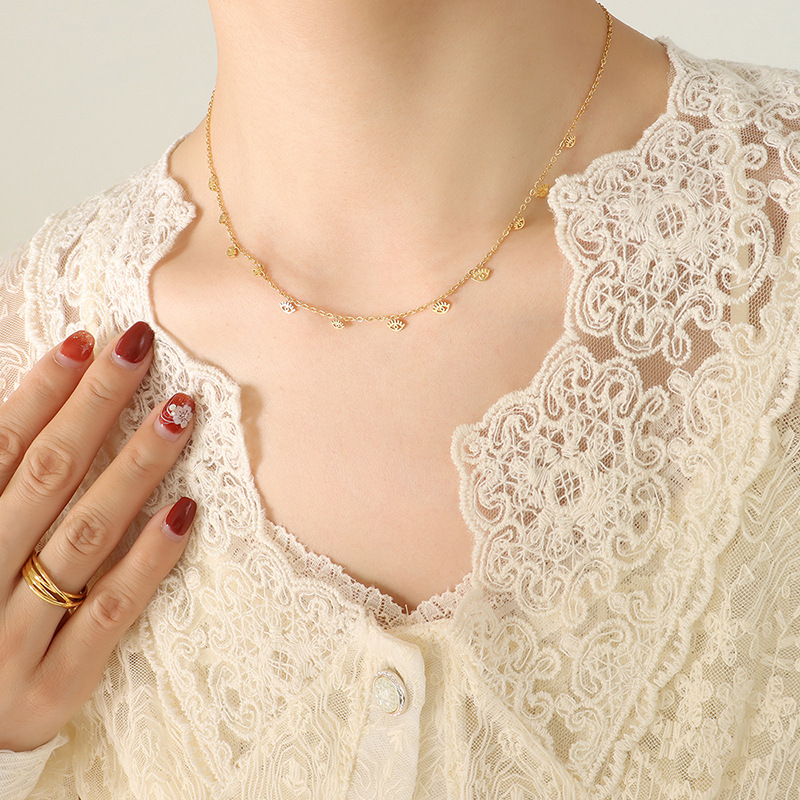 European Ins Roman Palace Style Multi-Accessory Versatile Choker Necklace 18K PVD Gold Plated Stainless Steel - Image 5