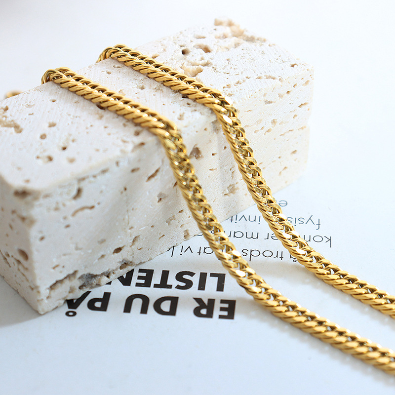 Exaggerated Design Handmade Chain Bracelet 18K PVD Gold Plated Titanium Steel Jewelry Wholesale - Image 2