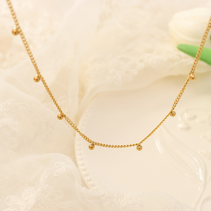 Korean Style Chic Design Small Bead Choker Necklace Sexy Summer Versatile Fashionable Jewelry for Women - Image 3