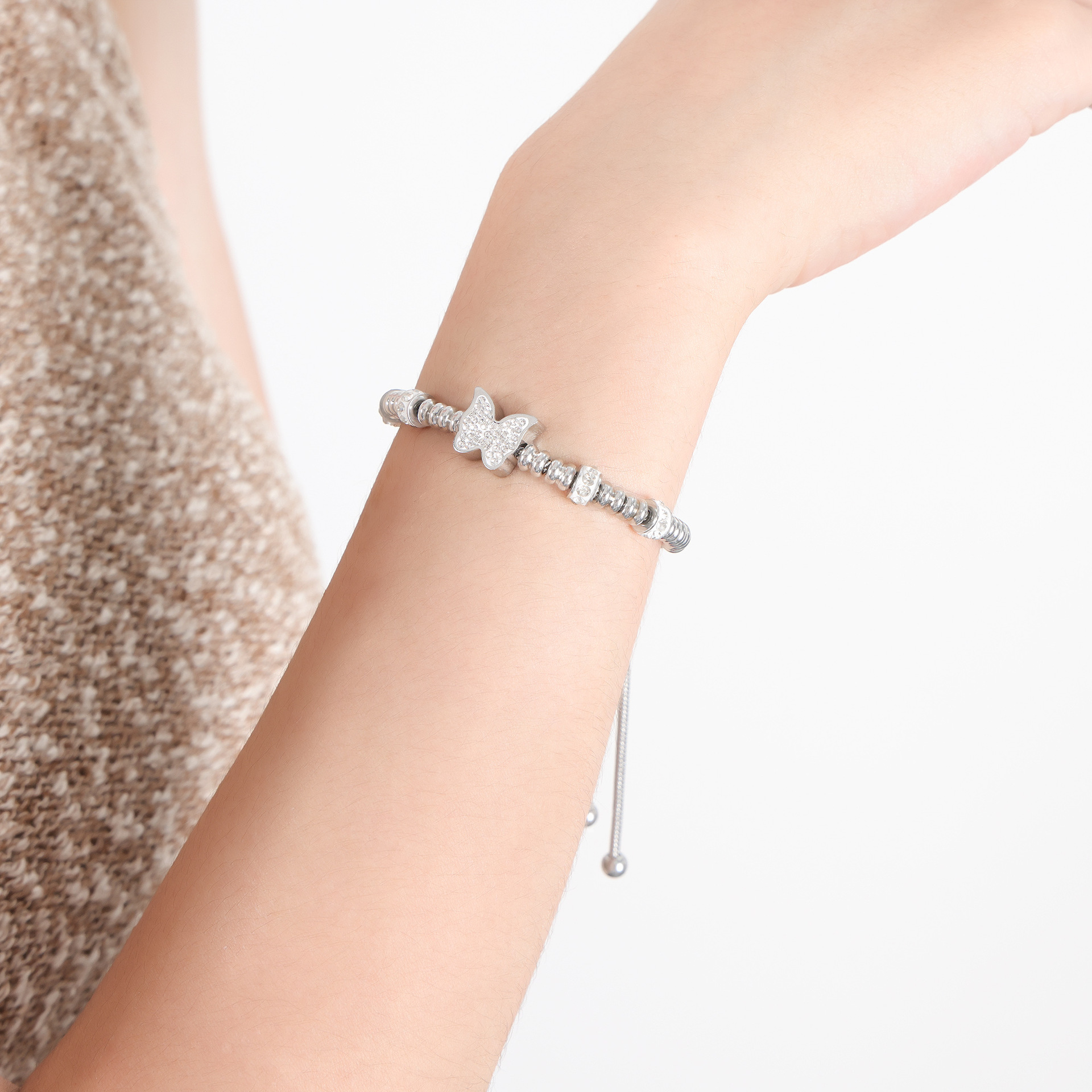 Trendy Zircon Inlaid Beaded Bracelet 18K PVD Gold Plated Titanium Steel Luxe Fashion Jewelry - Image 23