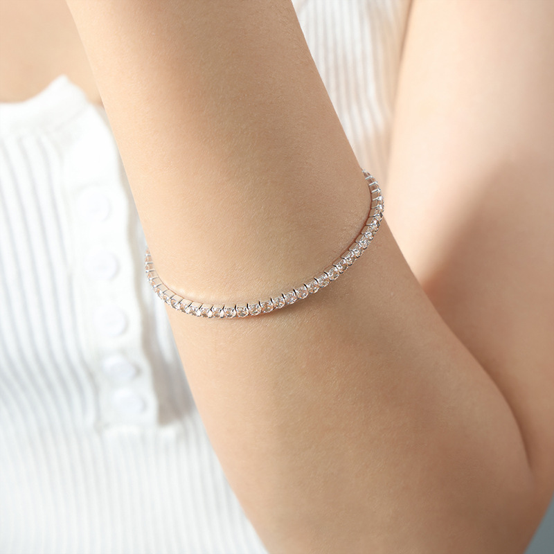 Luxe Full Zircon Design Bracelet 18K PVD Gold Plated Titanium Steel Jewelry Wholesale - Image 9