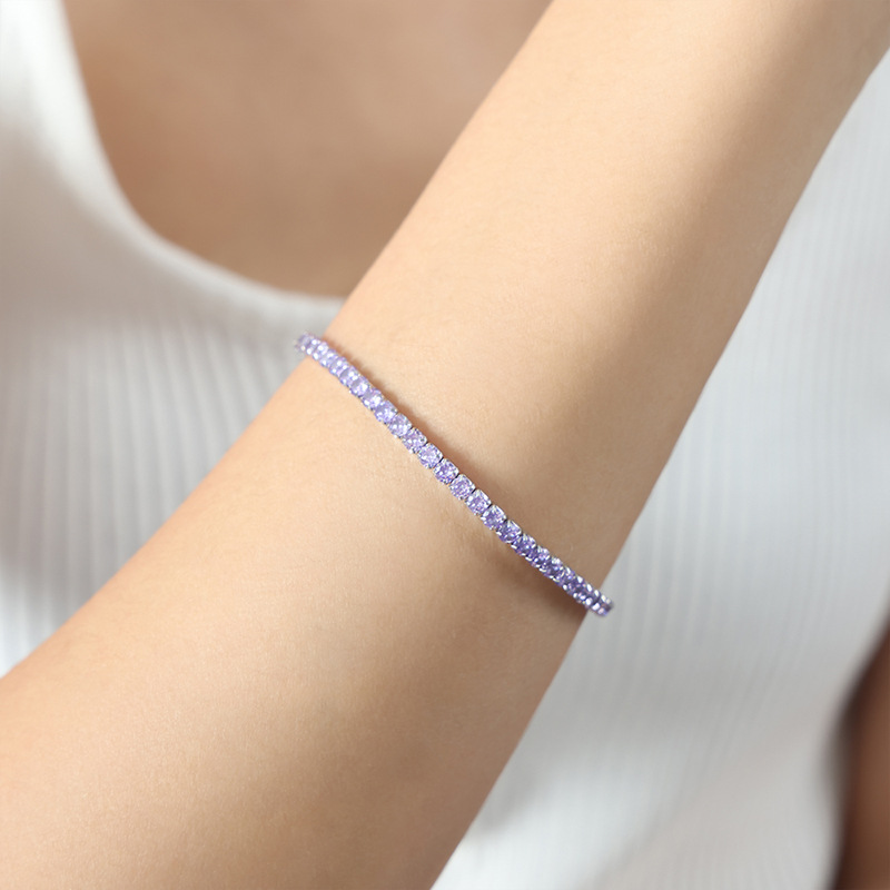 Luxe Full Zircon Design Bracelet 18K PVD Gold Plated Titanium Steel Jewelry Wholesale - Image 7