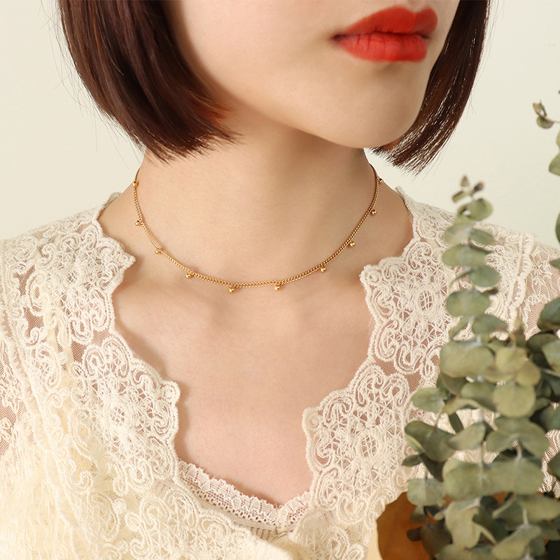 Korean Style Chic Design Small Bead Choker Necklace Sexy Summer Versatile Fashionable Jewelry for Women - Image 4