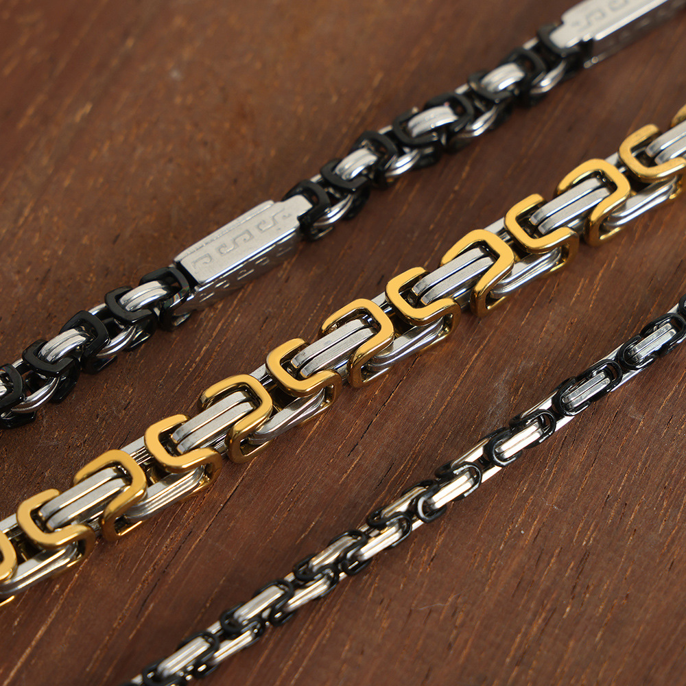 Fashionable Retro 18K PVD Gold Plated Titanium Steel Luxe Bracelet for Women - Image 4