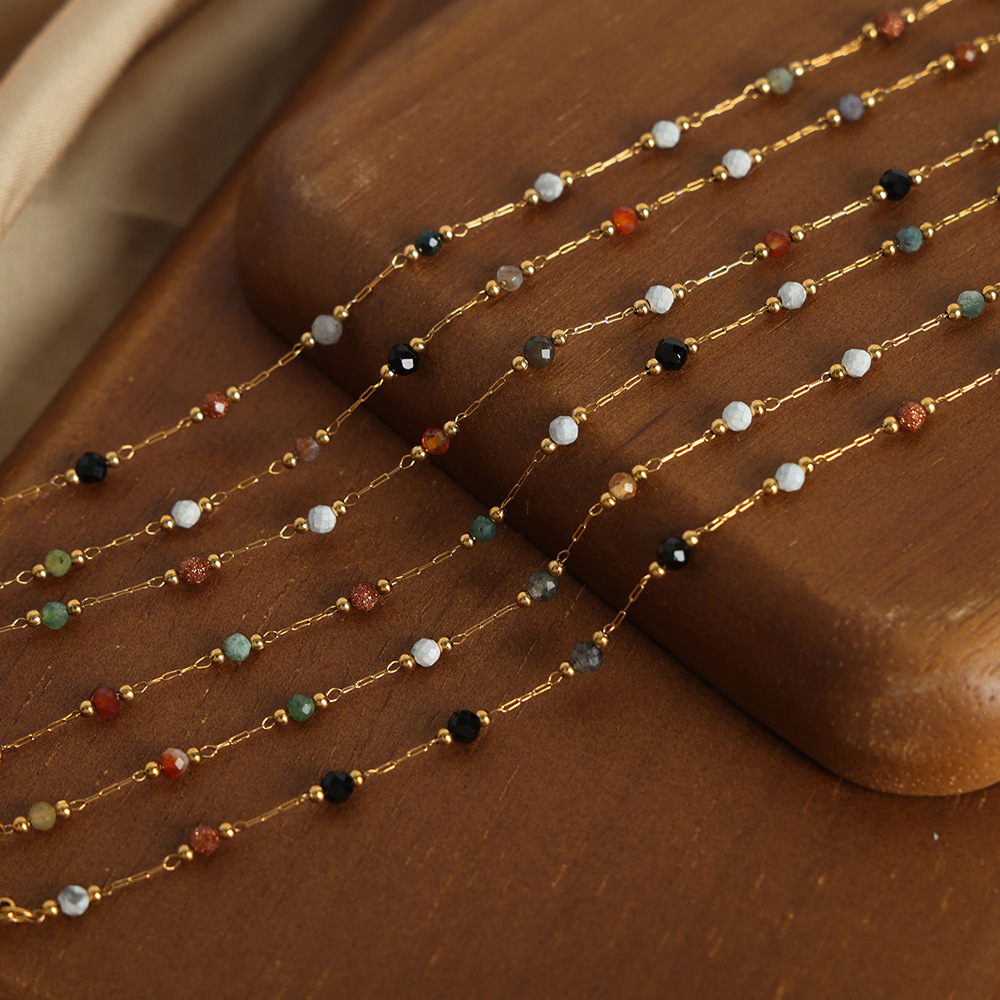 European New Fashion Simple Handmade Beaded Necklace and Bracelet Set for Women - Image 2