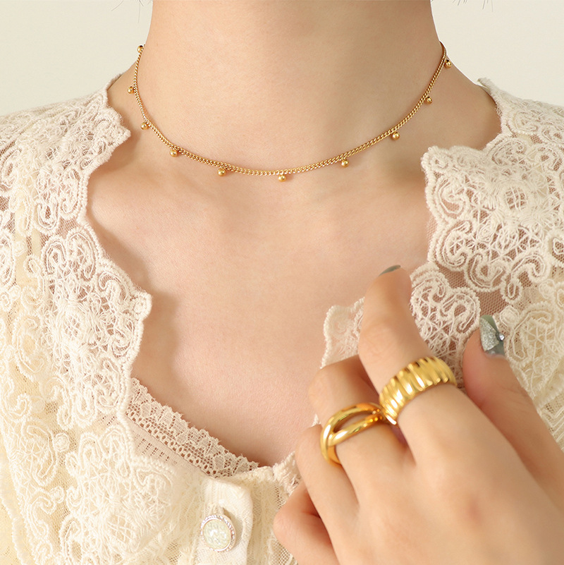 Korean Style Chic Design Small Bead Choker Necklace Sexy Summer Versatile Fashionable Jewelry for Women - Image 5