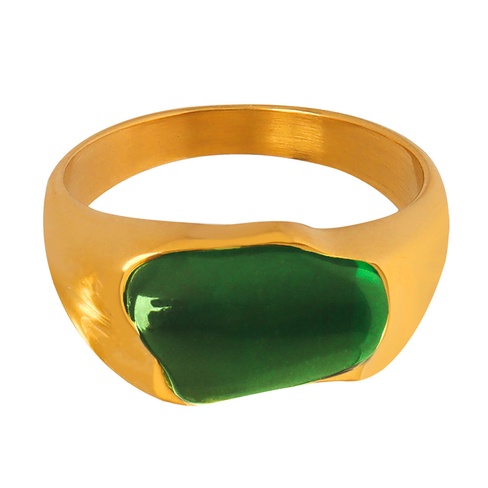 French New Retro Luxury Small Designer Irregular Stainless Steel Ring Minimalist Unique Jewelry for Women