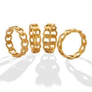 2025 New European Summer Gold Geometric Style Unisex Buddha-Inspired Fashion Ring with Cold Titanium Steel Finger Ring