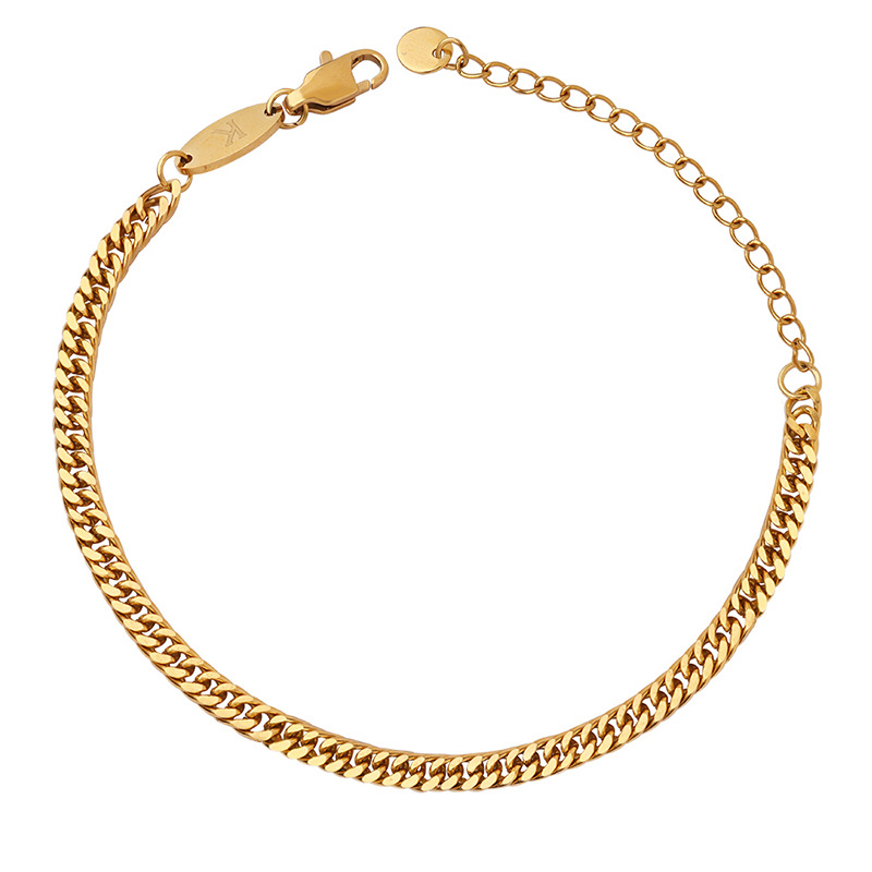 Exaggerated Design Handmade Chain Bracelet 18K PVD Gold Plated Titanium Steel Jewelry Wholesale