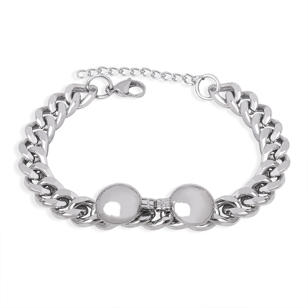Luxe Simple Eco-Friendly Titanium Steel Bracelet 18K PVD Gold Plated Jewelry for Women