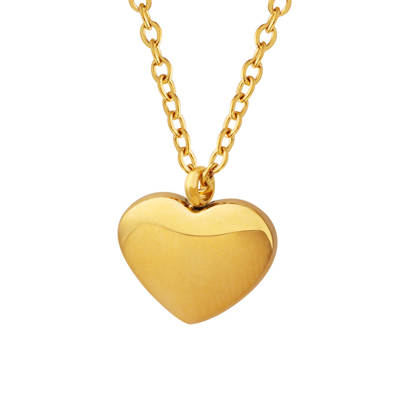 Hot Sale Heart Love Pendant Necklace 2023 New Trend 18K PVD Gold Plated Choker Necklace for Couples