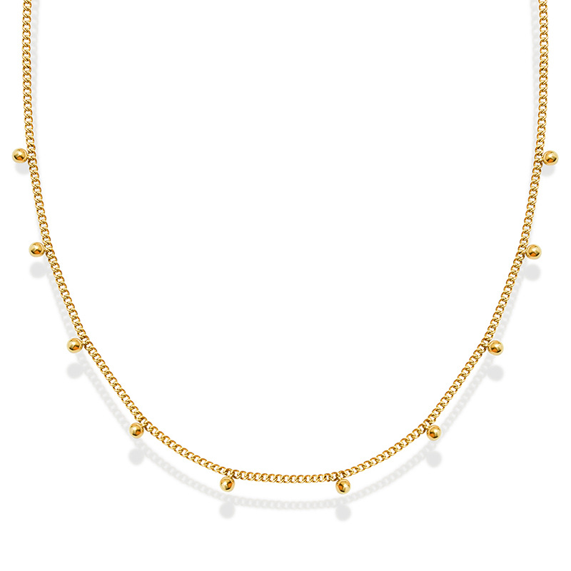 Korean Style Chic Design Small Bead Choker Necklace Sexy Summer Versatile Fashionable Jewelry for Women