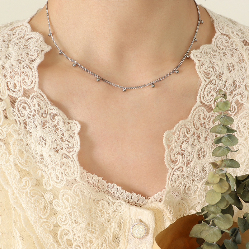 Korean Style Chic Design Small Bead Choker Necklace Sexy Summer Versatile Fashionable Jewelry for Women - Image 6