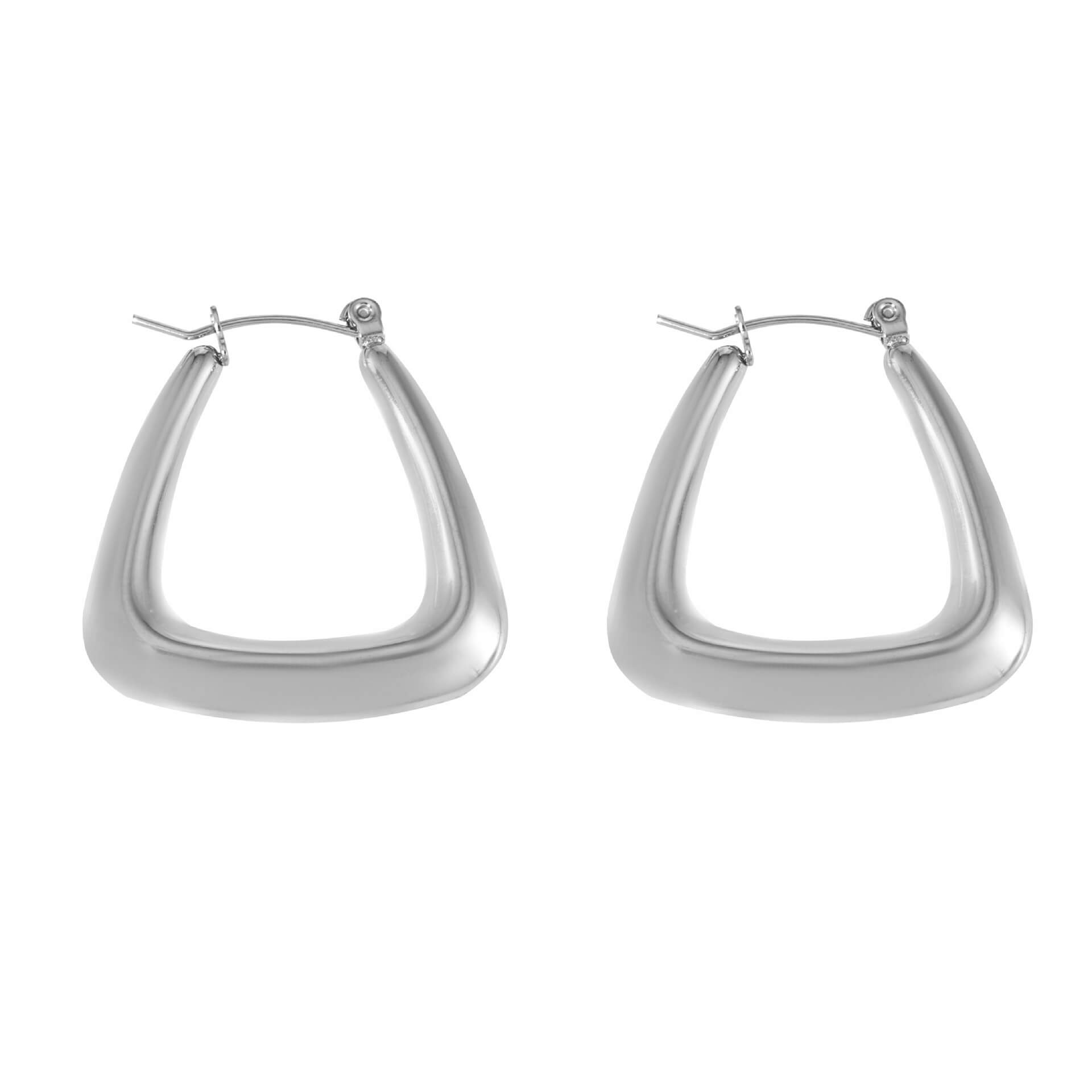 French niche luxurious U-shaped earrings titanium steel 18k PVD gold plated lightweight versatile jewelry for women - Image 2