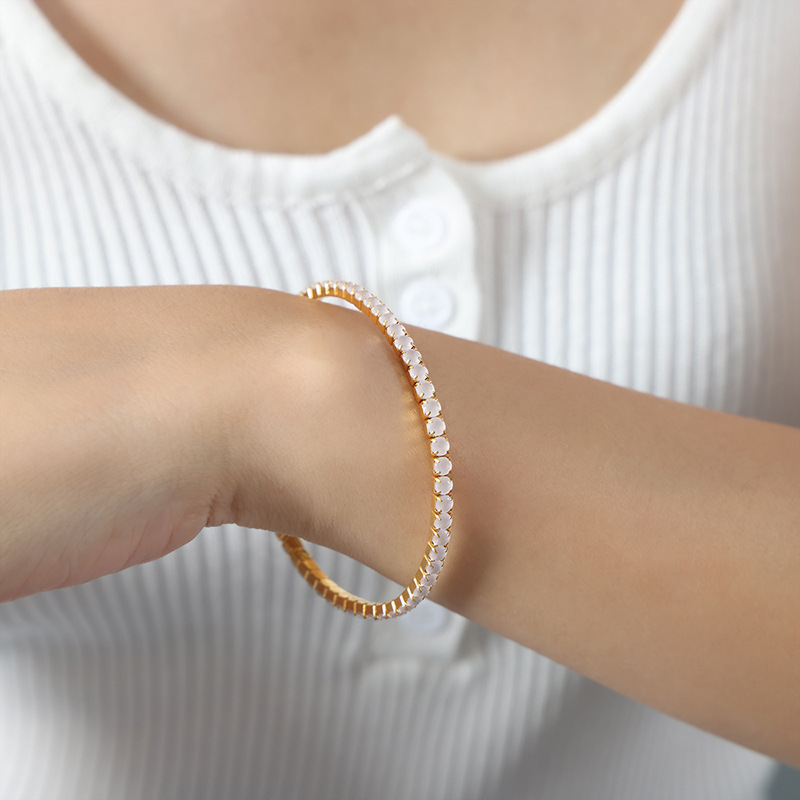 Luxe Full Zircon Design Bracelet 18K PVD Gold Plated Titanium Steel Jewelry Wholesale - Image 24