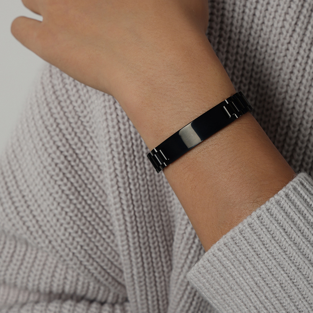 Fashionable Minimalist Geometric 18K PVD Gold Plated Titanium Steel Bracelet Luxe Jewelry for Women - Image 6